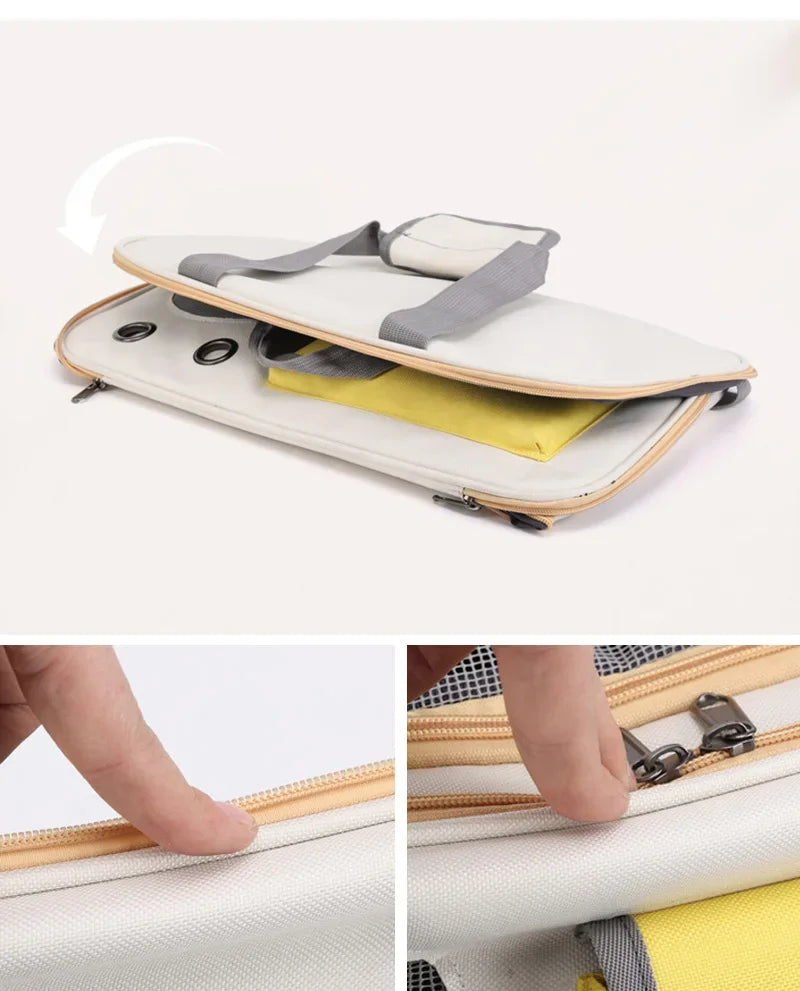 Sac de transport ventral pliable pour chats