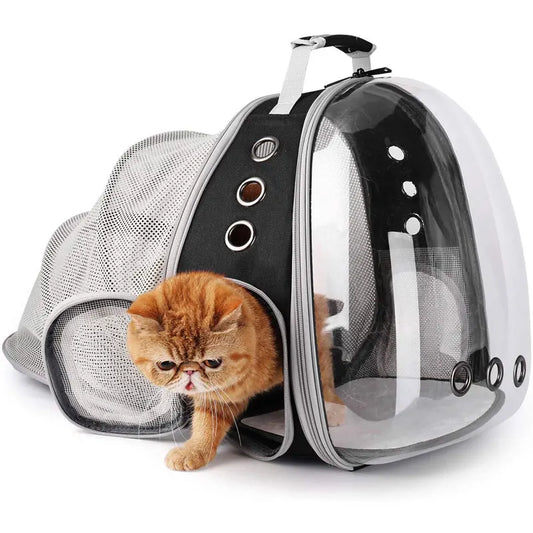 Sac de transport chat avec hublot large et transparente