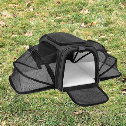 Sac transport souple pliable respirant pour chat