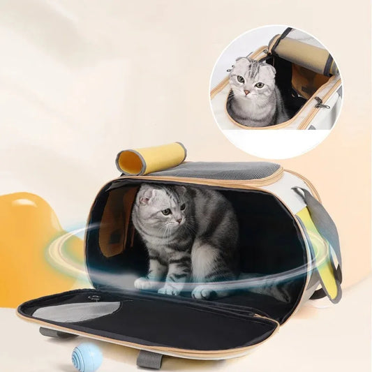 Sac de transport ventral pliable pour chats
