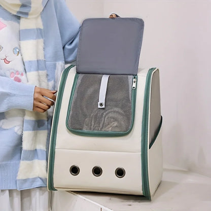 Sac à dos de transport chat avec maille respirante