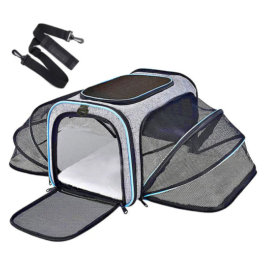 Sac transport souple pliable respirant pour chat