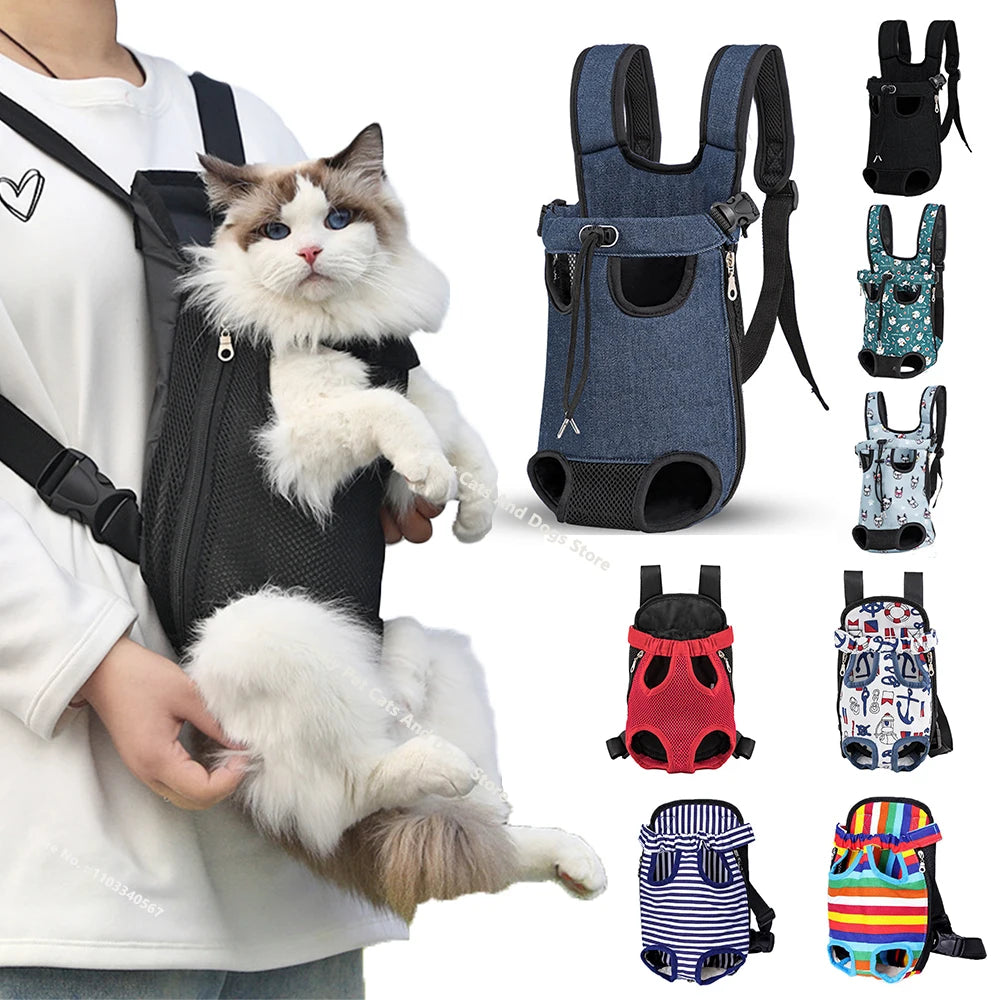 Sac de transport ventral pour chat avec pattern