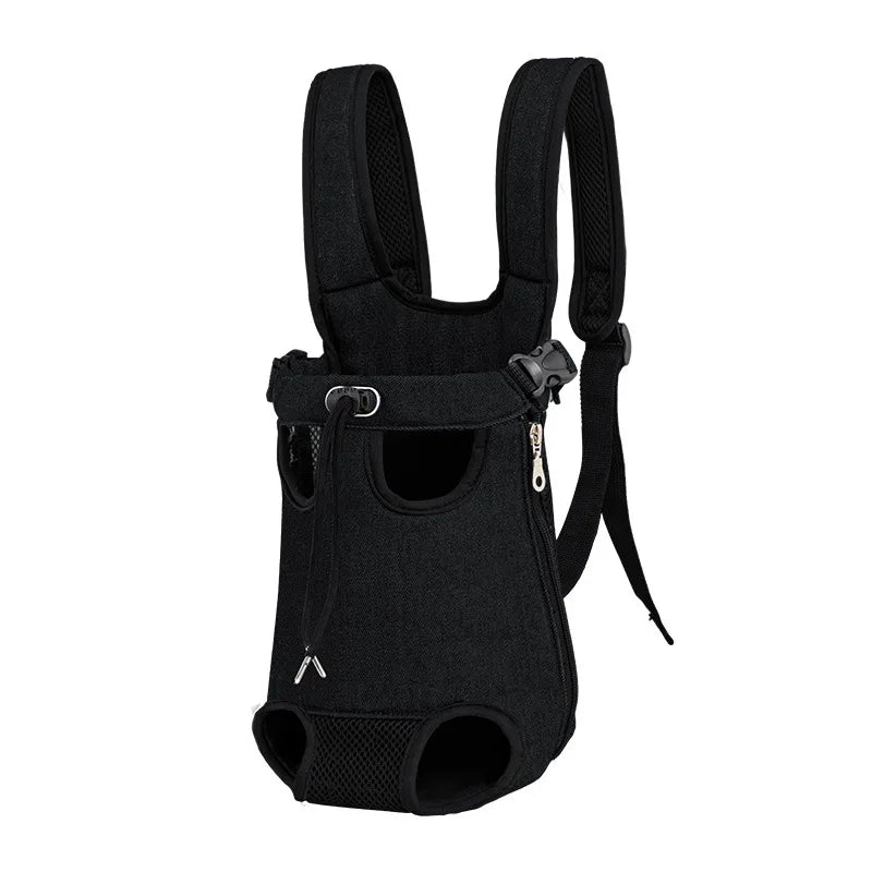 Sac de transport ventral pour chat avec pattern Noir