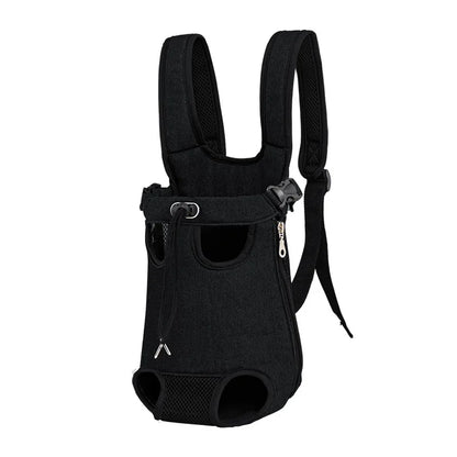 Sac de transport ventral pour chat avec pattern Noir