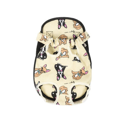Sac de transport ventral pour chat à motif Chien Chat