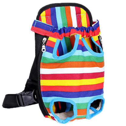 Sac de transport ventral pour chat à motif Arc-en-ciel