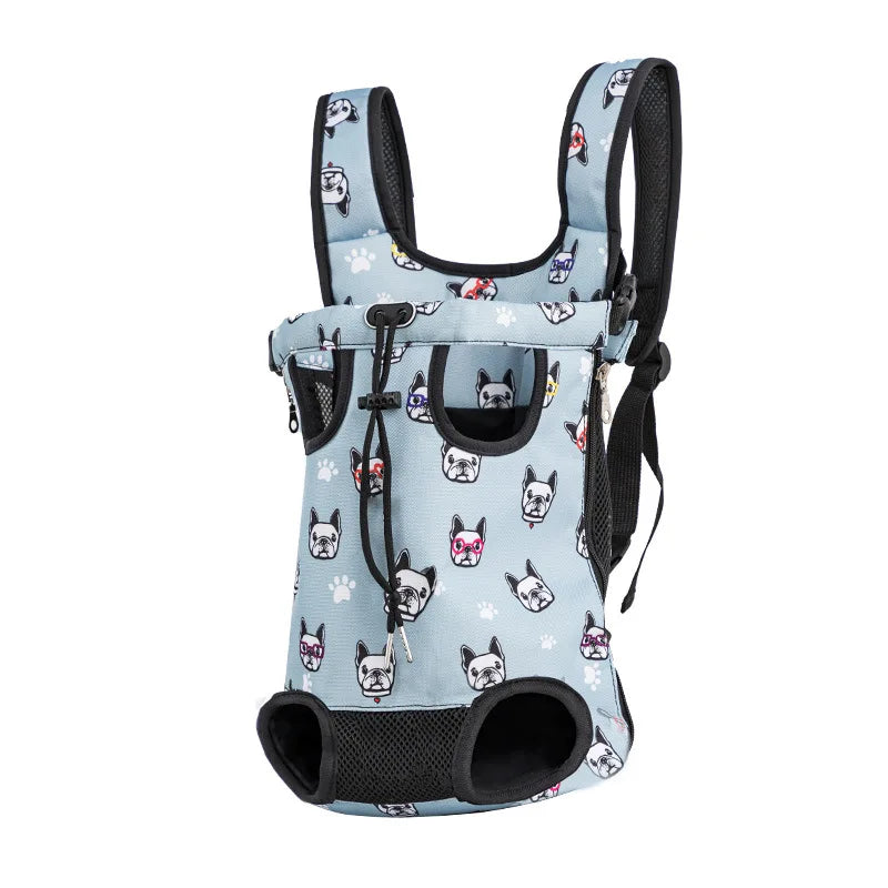 Sac de transport ventral pour chat avec pattern Chien