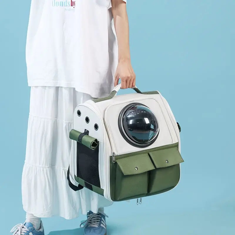 Sac à dos transport chat avec hublot respirant