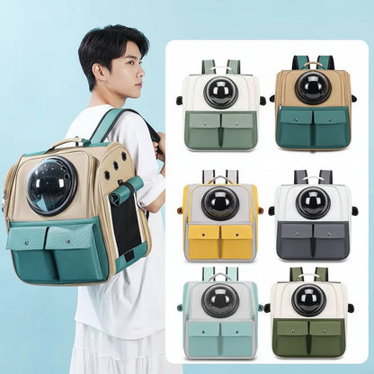 Sac à dos transport chat avec hublot respirant