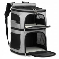 Sac à dos transport chat : double compartiment
