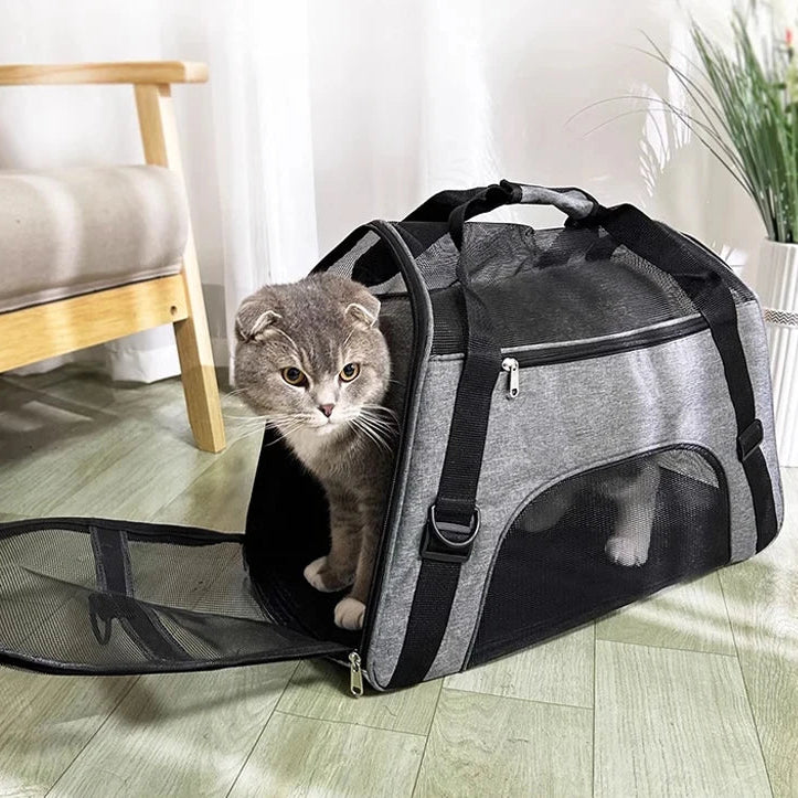 Sac ventral pour chat avec maille respirante