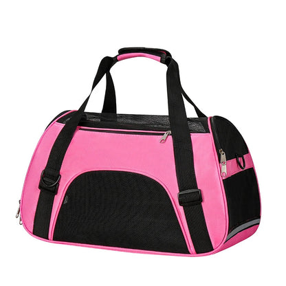 Sac ventral pour chat avec maille respirante Rose