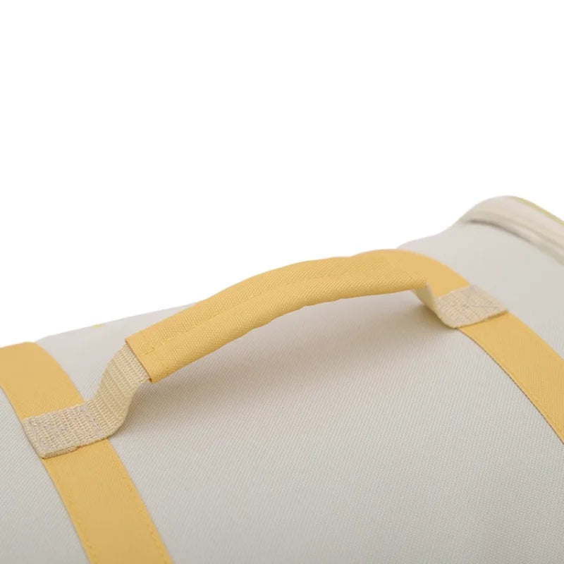 Sac à dos transport chat jaune avec ouverture et visière transparente