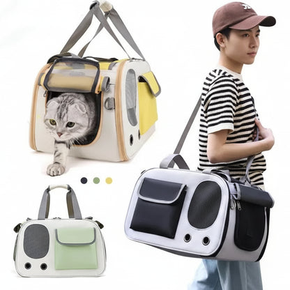 Sac de transport ventral pliable pour chats