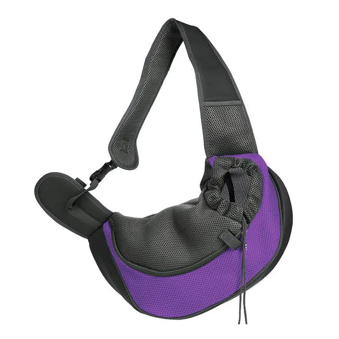 Sac de transport chat en bandoulière ventral Violet