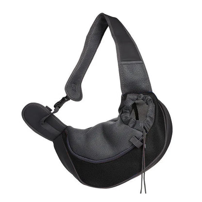 Sac de transport chat en bandoulière ventral Noir
