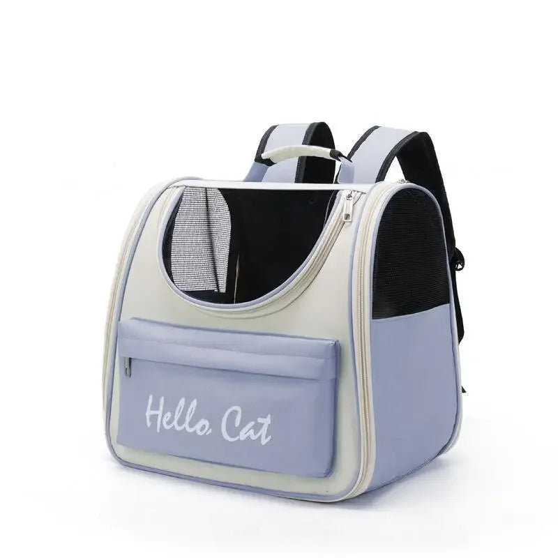 Sac à dos transparent pour chat Hello Cat