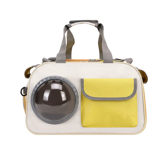 Sac ventral pour chat avec hublot transparent jaune Jaune