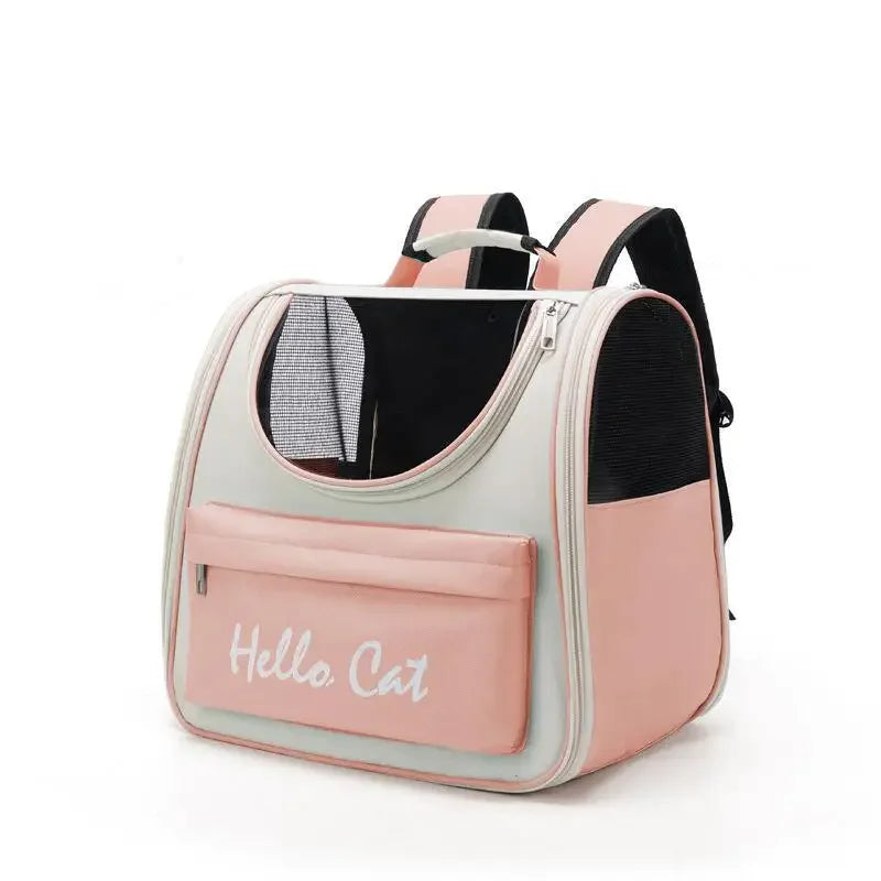 Sac à dos transparent pour chat Hello Cat