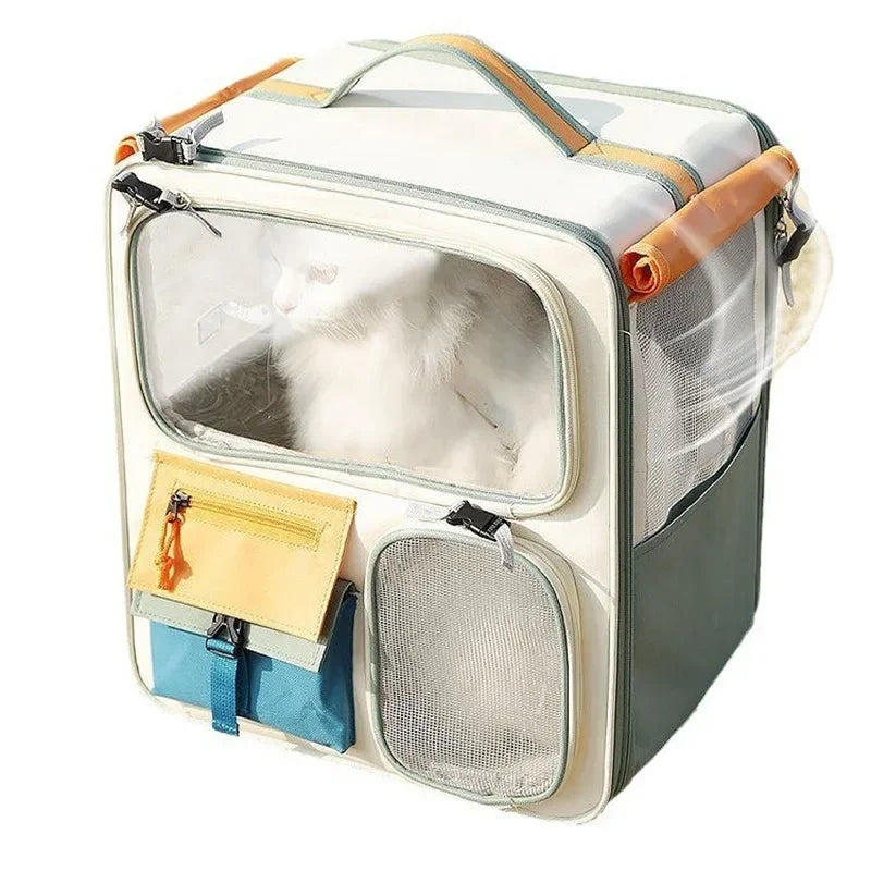 Sac transport trolley pliable grande capacité pour chat