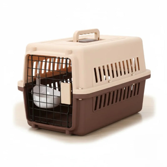 Caisse de transport chat XXL Marron