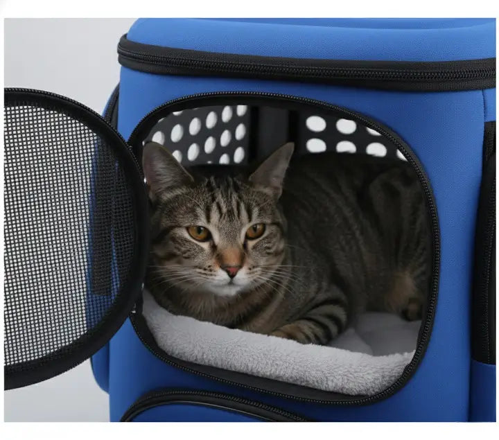 Cage de transport chat pliable et respirante