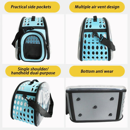 sac de transport transparent pour chat noir